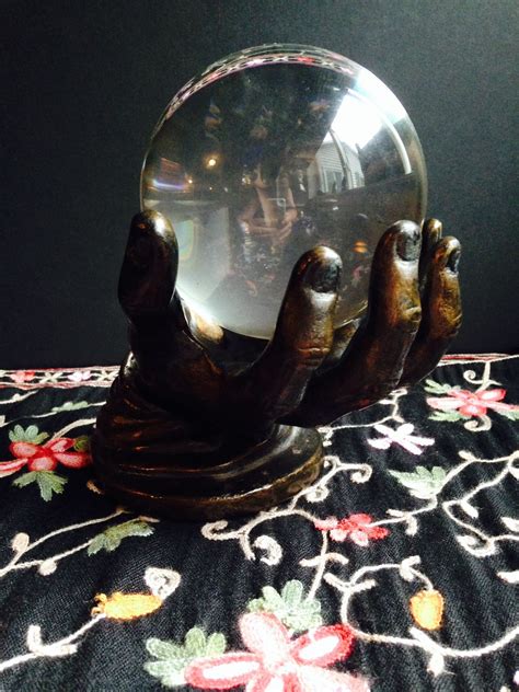 Cast Iron Hand Crystal Ball Holder Elfa Wiccan Witchcraft