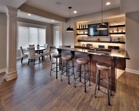 You can also use a spacebar counter with a timer! Home bar: granite counter top, light up bar, mounted TV ...