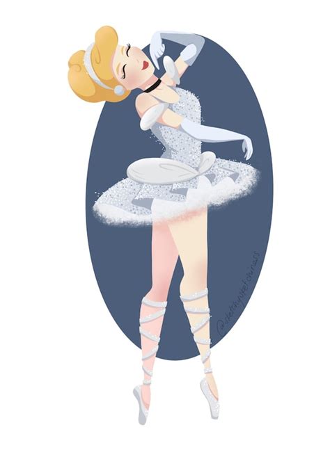 disney princess cinderella ballerina instant downloadphoto or canvas printablecolored pencil