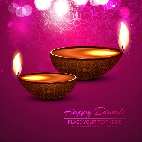 Happy Diwali Diya Oil Lamp Festival Background Illustration 250229