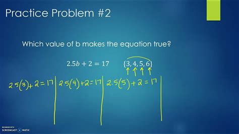 5 04 Solve Equations By Substitution Youtube