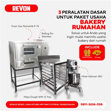Paket Alat Usaha Roti Manis Kue Bakery Rumahan REVON