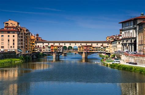 Ponte Vecchio Over Arno River Florence Tuscany In Italy Stock Image