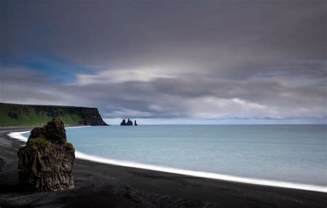Wallpaper Sea Landscape Iceland Reynisfjara Beach Reynisdrangar
