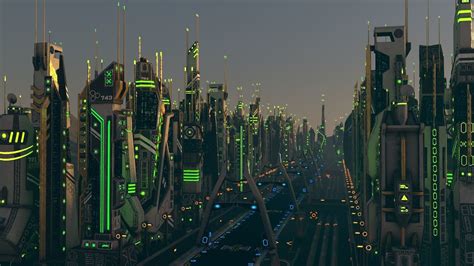 D Model Sci Fi City Package Vr Ar Low Poly Cgtrader