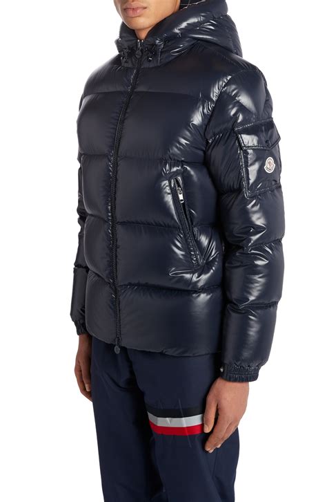 Moncler Ecrins Hooded Down Puffer Jacket In Navy Blue For Men Lyst