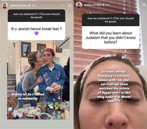 Gabby Windey Discusses Embracing Her Girlfriend Robbys Judaism Every