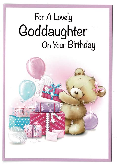 Goddaughter Birthday Card To A Lovely Goddaughter On Your Birthday With Love Ts And Cards