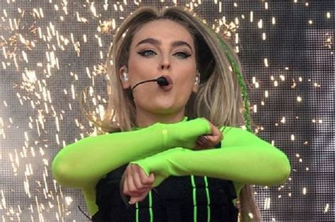 little mix babe perrie edwards burned by pyrotechnic in big weekend live fail daily star