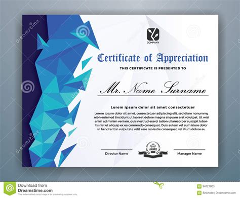 Multipurpose Modern Professional Certificate Template Stock Vector