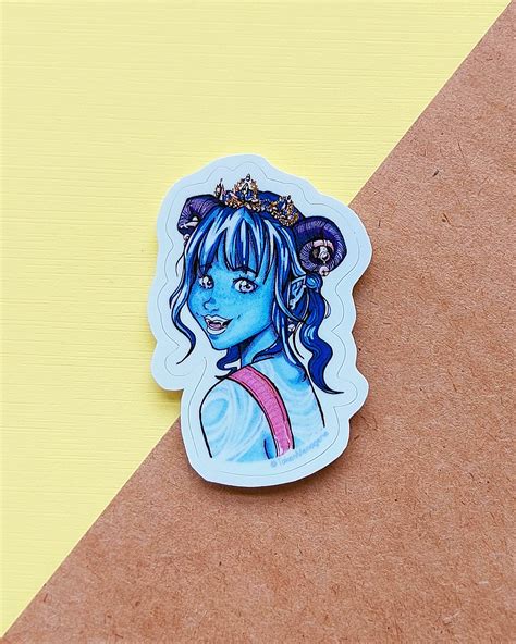 Jester Lavorre Sticker Blue Tiefling Dnd Critical Role Etsy