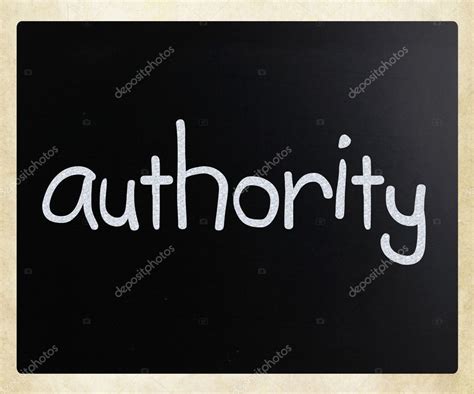 Authority Handwritten With White Chalk On A Blackboard 9716956 Larastock