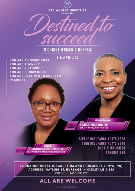 Destined To Succeed In Christ Womens Retreat Sec Adventist Church