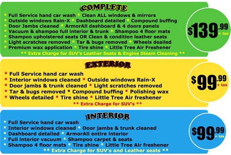 The price of an auto detail can be directly related to where you take your car. Auto Detail Packages - CLEANWAY CAR WASH