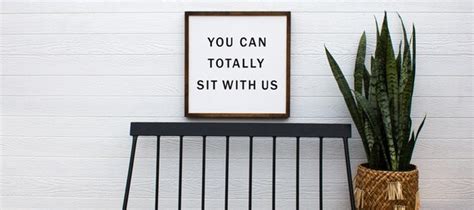 You Can Totally Sit With Us Wood Sign With Sayings Dining Etsy
