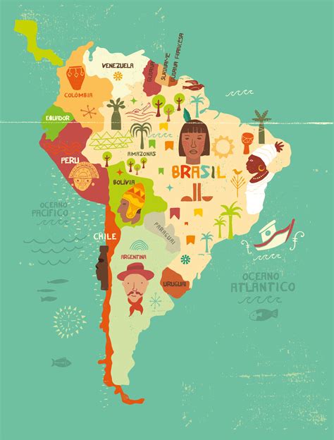 A américa do sul tem doze países. Mapa América do Sul - Edson Ikê
