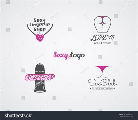 Collection Cute Sex Shop Logo Badge Stock Vector 366282971 Shutterstock