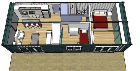 An Overhead View Of A Two Bedroom Apartment