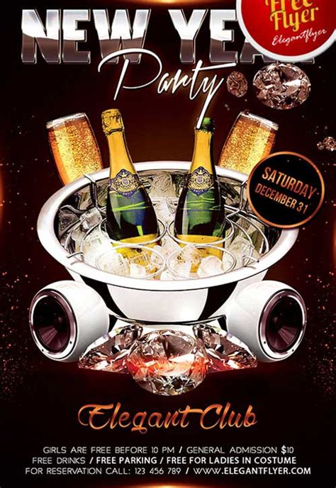 Now, the difficulty you may meet is how to get the message across. New Year Party Flyer Free PSD Template - Download for ...