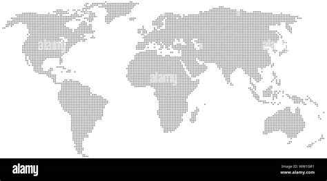 Dotted World Map Vector Illustration Template For Your Design Stock