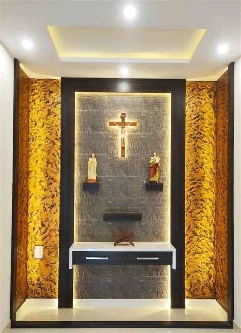 Prayer Room Ceiling Lighting Designs By Interior Designer Aneesh Kr