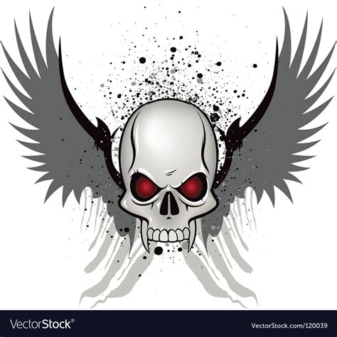 Evil Skull Emblem Royalty Free Vector Image Vectorstock