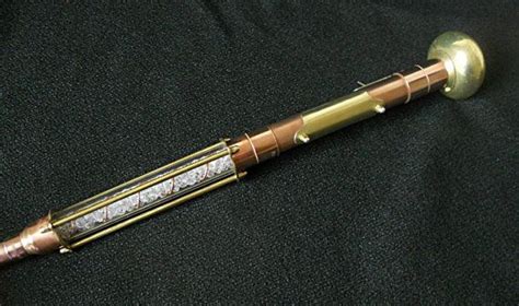 Steampunk Tesla Cane Walking Stick Copper Brass Led Etsy Canes