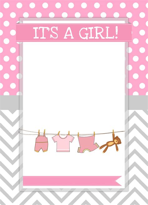 Baby Shower Invitation For A Girl Free Printable
