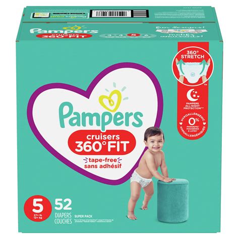 Pampers Cruisers 360 Fit Diapers Active Comfort Size 5 52 Ct
