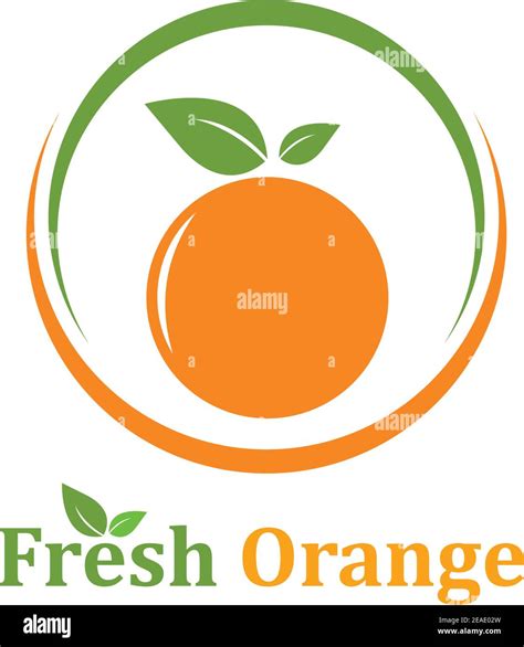 Orange Fruit Icon Vector Logo Illustration Template Stock Vector Image