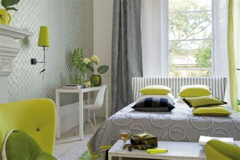 Visually Pleasant Yellow And Grey Bedroom Designs Ideas 31 Grey Green