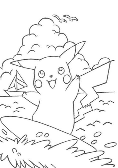 20 Free Printable Pikachu Coloring Pages