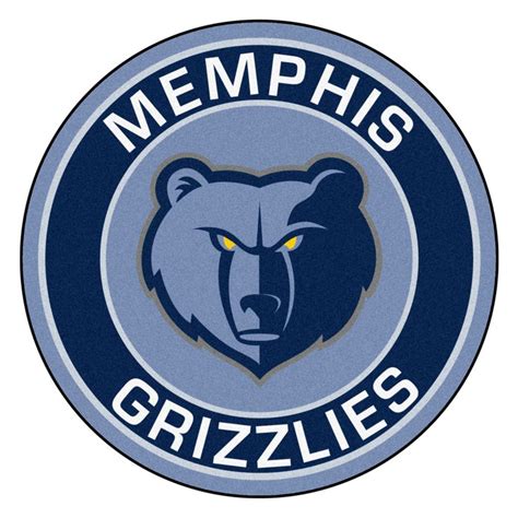 27 Blue And White Nba Memphis Grizzlies Rounded Door Mat Memphis