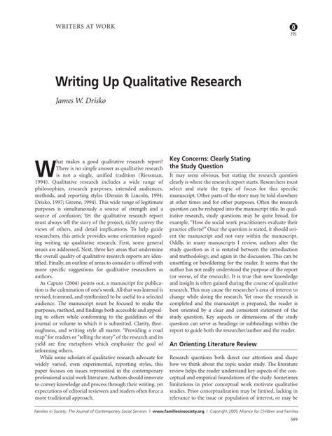 qualitative research paper qualitative research methodology  social sciences  related