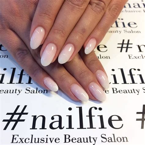 Ombr Nails Nude Nails In Almond Nails Oval Nails Nail Designs