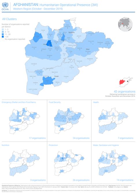 afghanistan humanitarian operational presence and operational capacity 3w western region