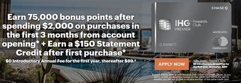 Thinking about apping for this card with the 80,000 point bonus. Chase IHG Premier 75,000 Points + $150 Statement Credit + $89 Annual Fee Waived First Year ...