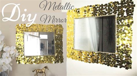 Diy Metallic Gold Wall Mirror Decor Easy Craft Idea For Creating An
