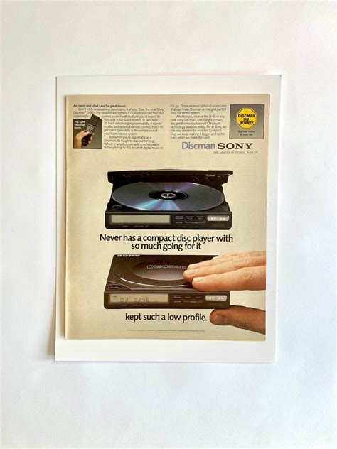 1987 Sony Discman Ad 80s Music Cd Player Ad Rolling Stone Etsy