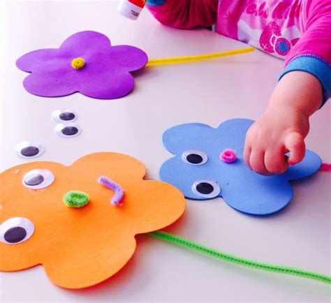 Foam Spring Flowers Joanna Anastasia Toddler Crafts Easy Toddler