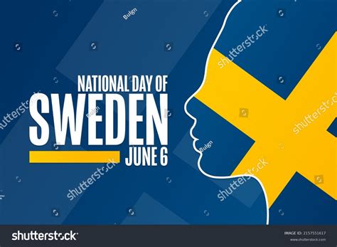 National Day Sweden June 6 Holiday Stock Vector Royalty Free