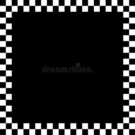 Checkered Chequered Square Frame With Blank Empty Space Copyspace