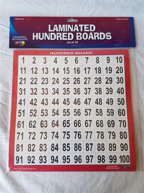 Laminated Hundred Boards Set Of 10 Next Level Prep