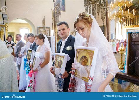 Wedding Ceremony In Russian Orthodox Church Editorial Image Image Of