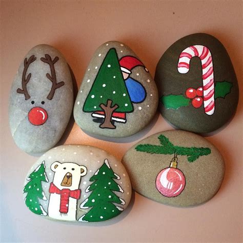 Try These Cute Christmas Rock Painting Ideas For Kids Christmas Rock