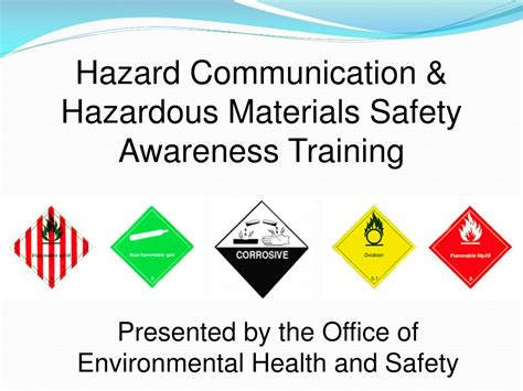 Ppt Hazard Communication And Hazardous Materials Safety Awareness