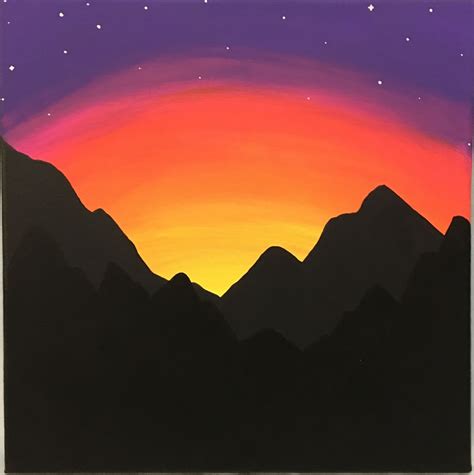 Mountain Sunset Drawing At PaintingValley Com Explore Collection Of
