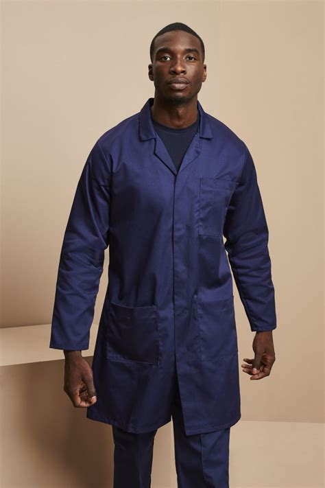 Portwest Men S Lab Coat C852 Navy Simon Jersey Laboratory Uniforms