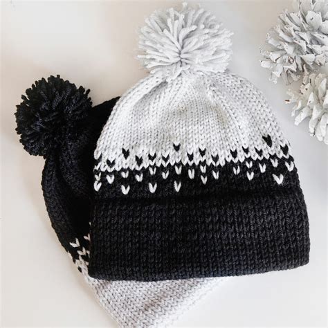 Ombre Double Brim Beanie Knitting Pattern - Leelee Knits