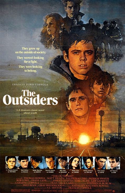 The outsiders starred several young actors on their way to fame: The Outsiders Movie Poster Loved this movie, and also love ...